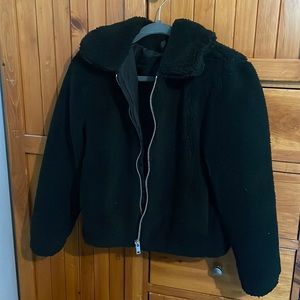 Divided Black Sherpa Jacket